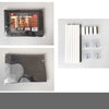 A portable folding pet safety gate with a breathable mesh, shown in various forms and assembled on a gray background.