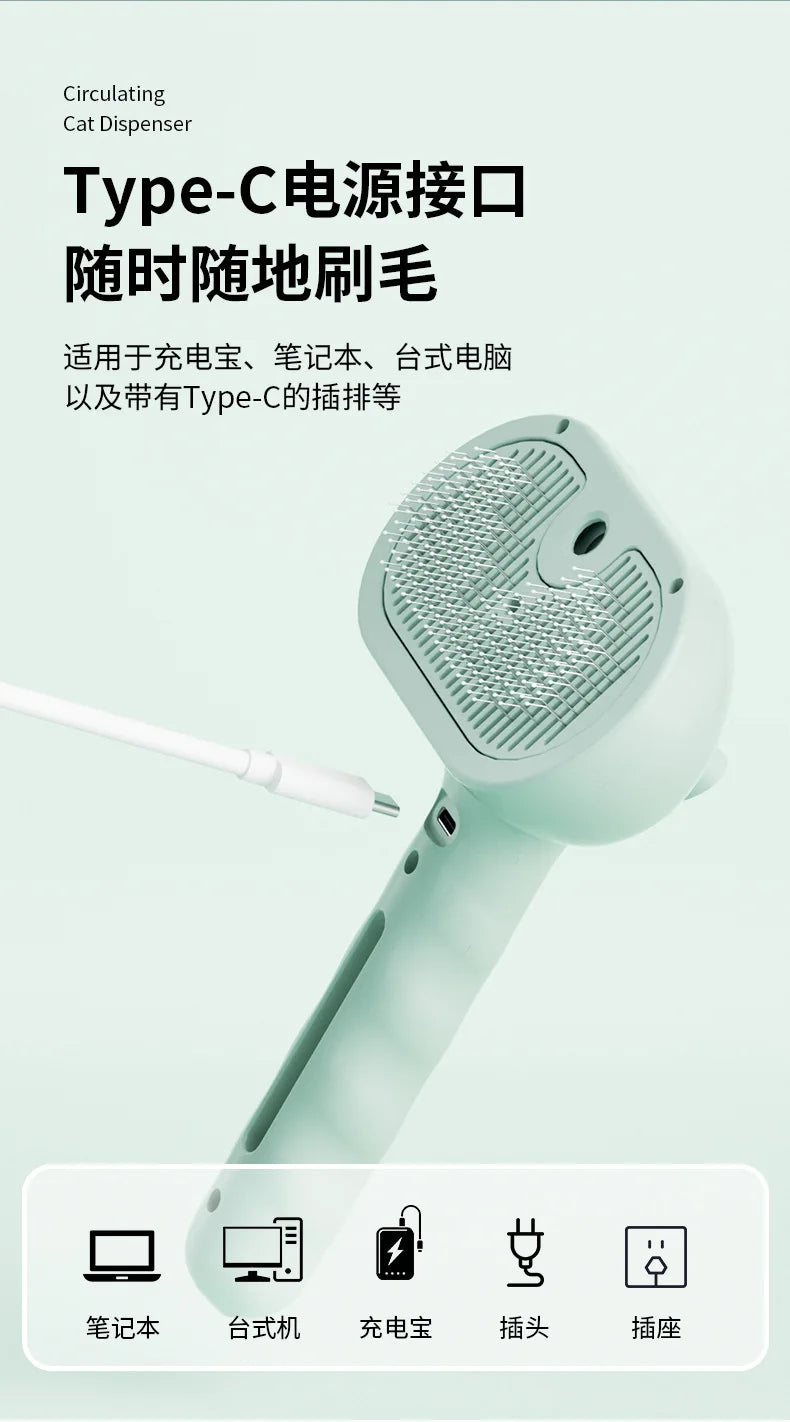 Upgraded Electric Pet Grooming Comb with Steam for Dogs and Cats