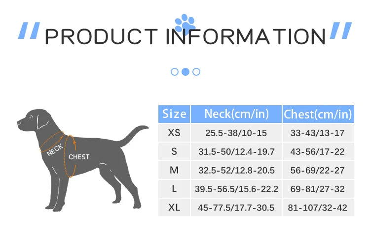 Reflective No-Pull Dog Harness with Quick-Release Buckles