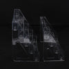 Clear Acrylic Display Stand with Slanted Tiers for Business Cards, Brochures & Cosmetics