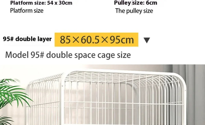 قفص قطط شبكي قابل للفتح مع فيلا مزدوجة