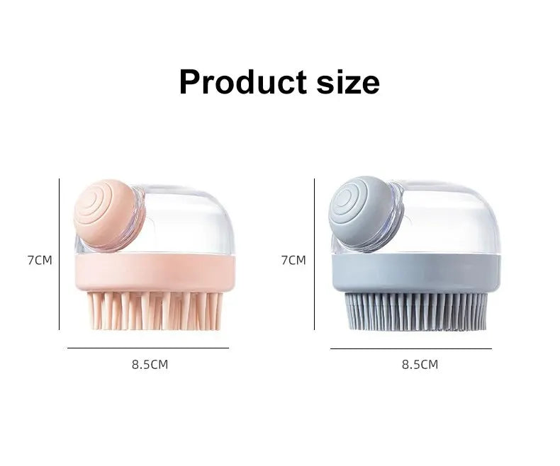 Silikon-Bürste für Haustiere mit Shampoo-Spender