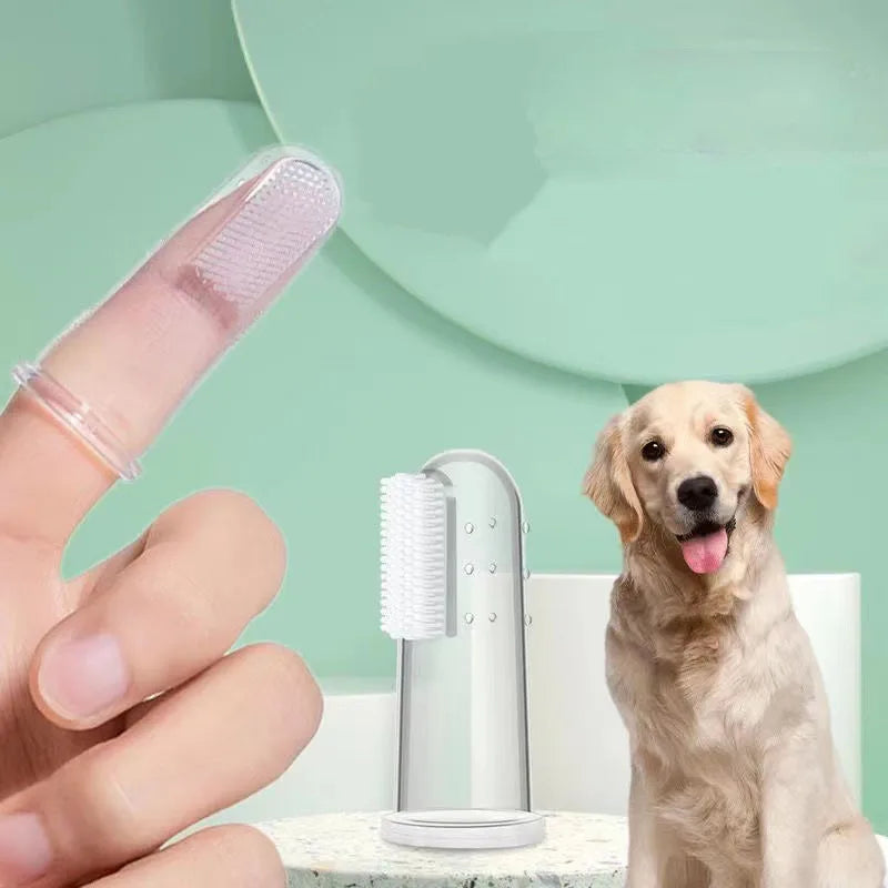 Silicone Finger Toothbrushes for Dogs and Cats - 5 Pack