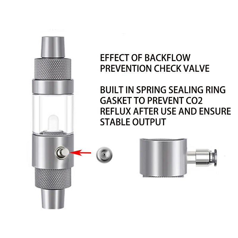 Diffuseur CO2 en aluminium pour aquariums