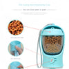 Bouteille d'eau portable pour animaux avec rangement pour nourriture