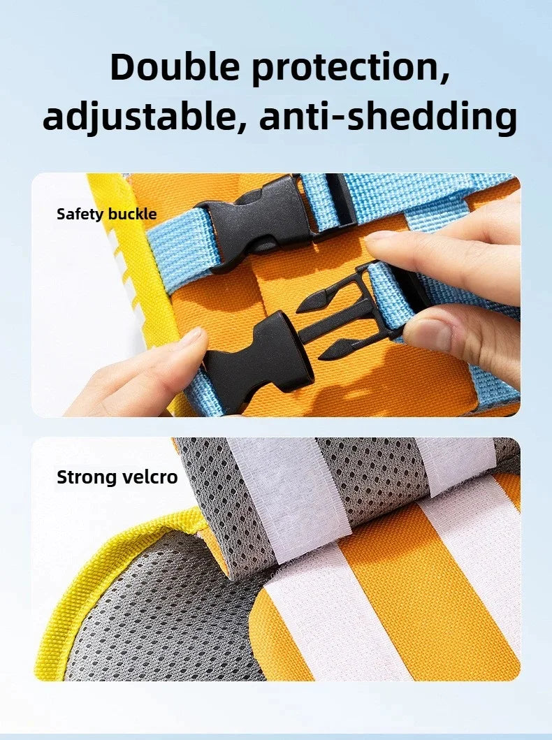 Adjustable Dog Life Jacket with Reflective Trim for Swimming and Water Safety