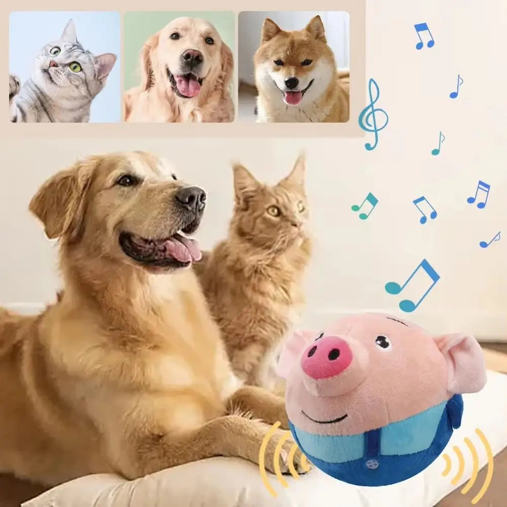 Interactive Singing Plush Dog Toy with Bouncing Motion