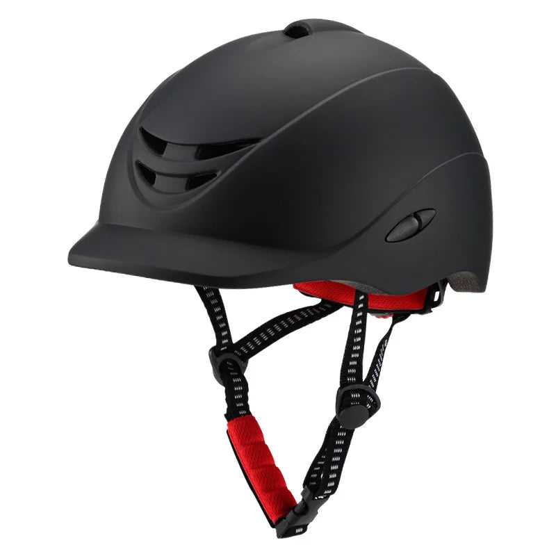 Casco de equitación con visera solar y ventilación ajustable