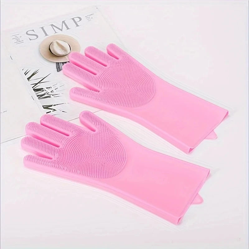 Gants de toilettage en silicone pour animaux