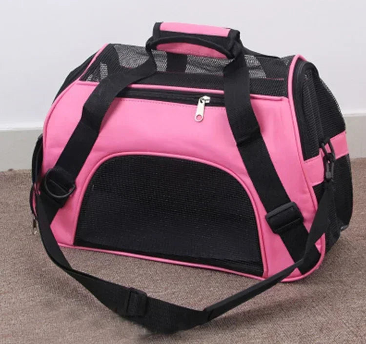Portable Mesh Pet Carrier Bag for Cats & Small Dogs