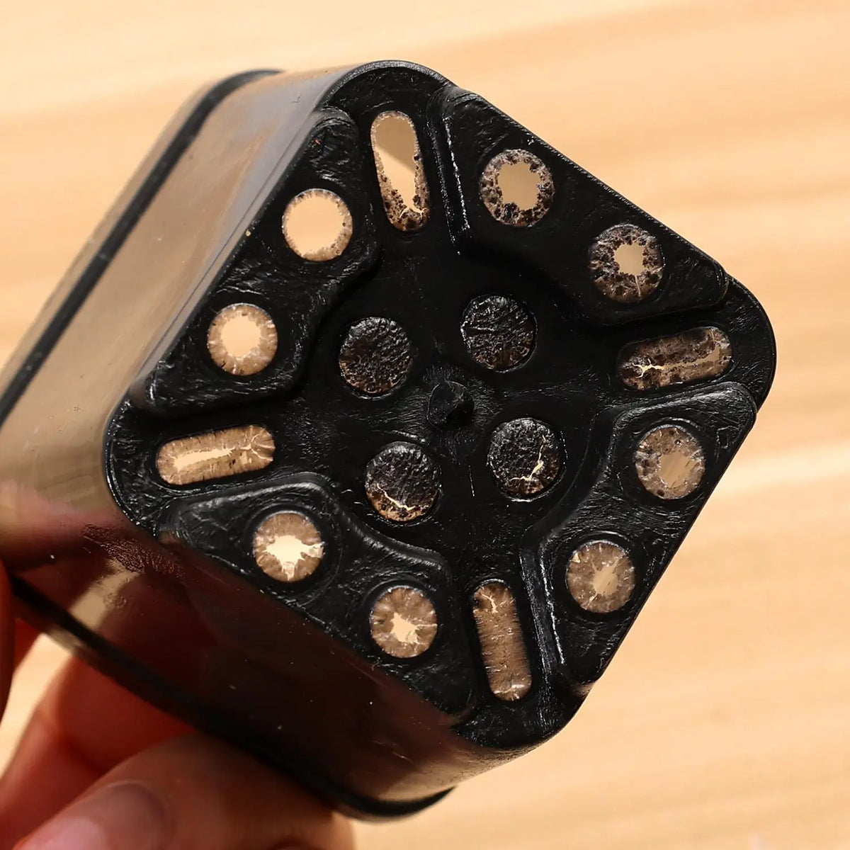 Mini Square Plastic Plant Pots with Drainage Holes for Seed Starting