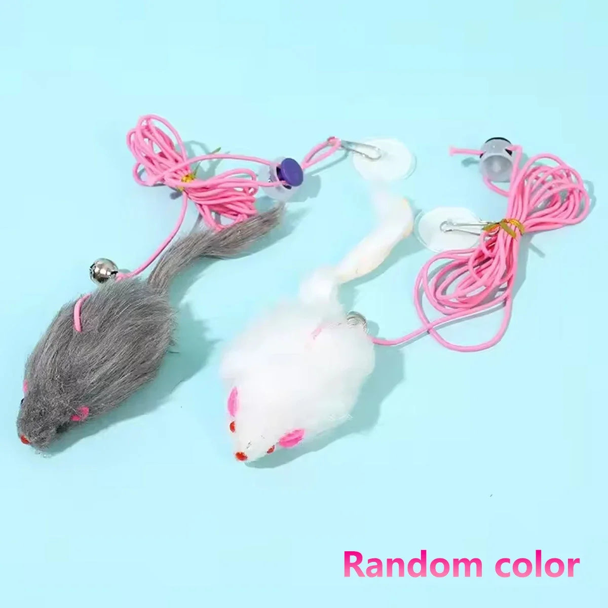 Smart Hanging Cat Toy with Feathers and Twin Ropes
