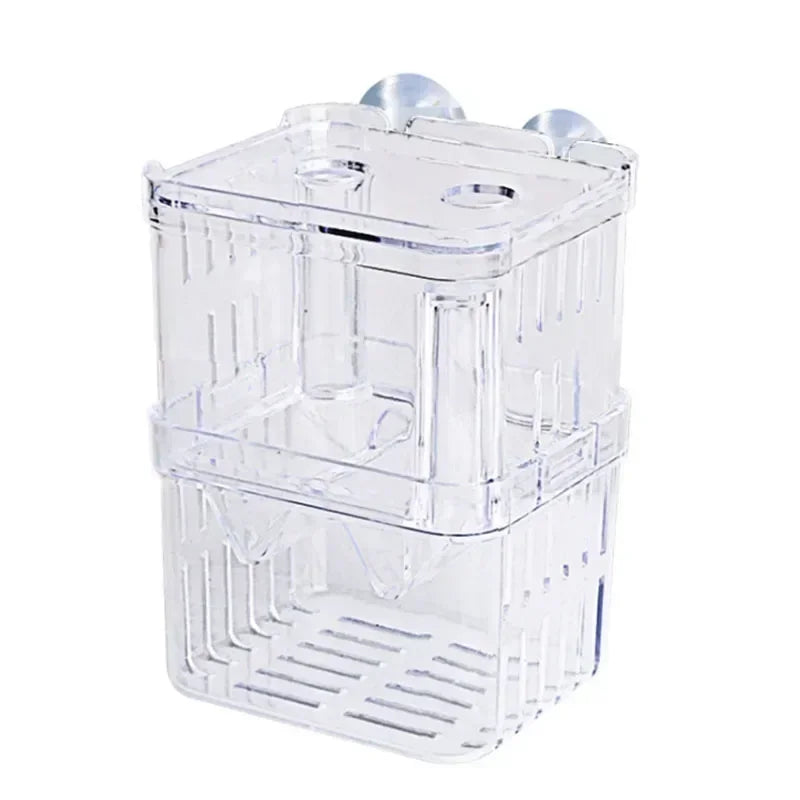 Acrylic Fish Breeding Isolation Box with Double Compartments