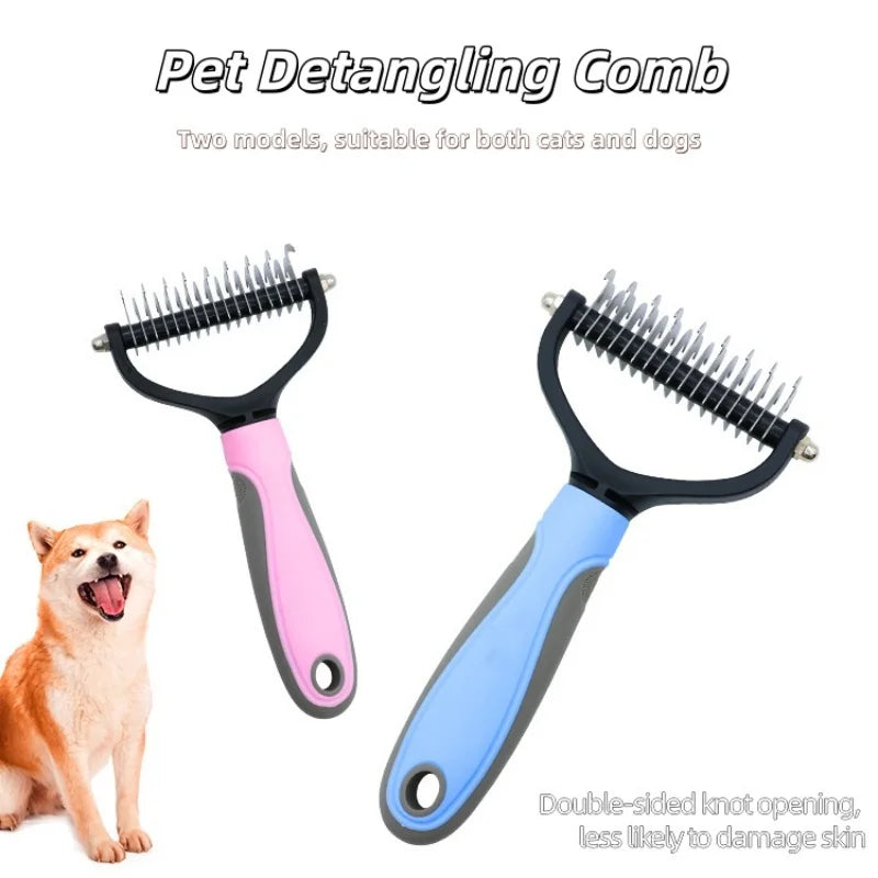 Double-Sided Stainless Steel Pet Grooming Comb
