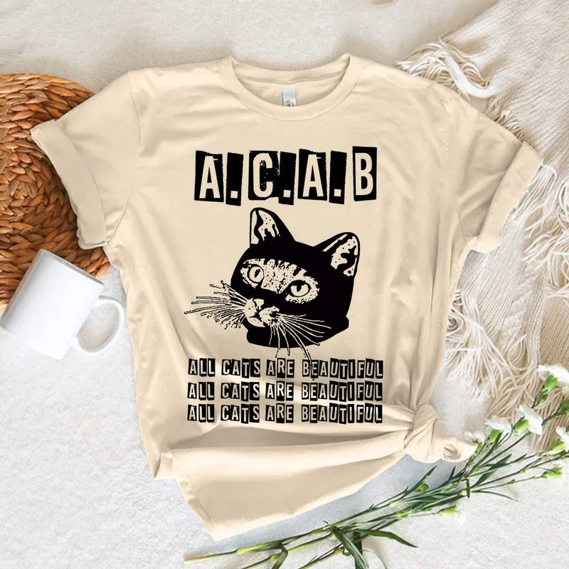 Camiseta Gráfica de Gato Neko para Mujer