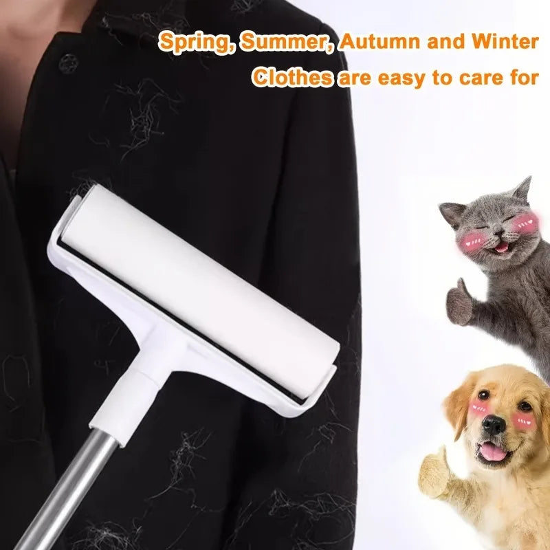 Extendable Pet Hair Lint Roller with 2 Refill Rolls
