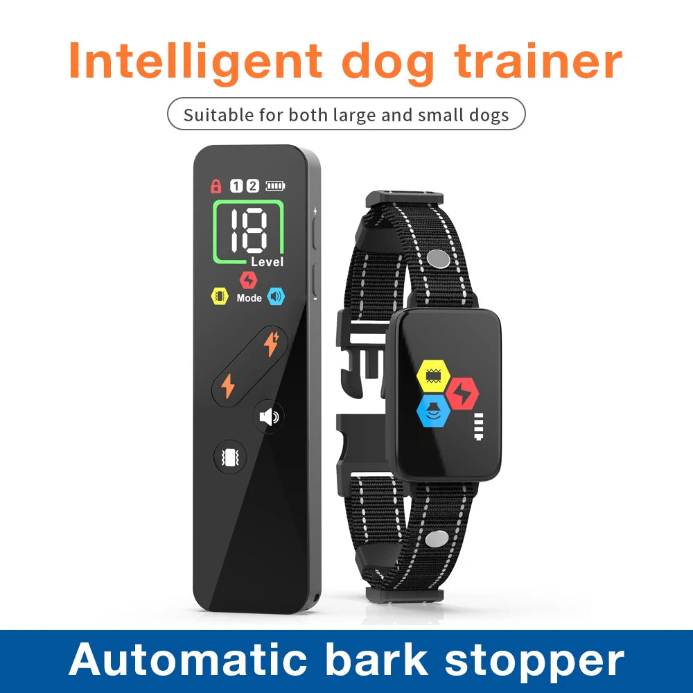 Dog Training Collar with Color Screen Remote & Anti-Bark Modes