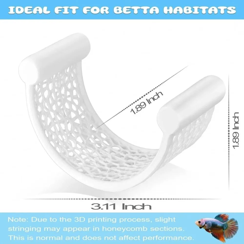Floating Betta Fish Hammock with Resting Platform for Low-Flow Aquariums
