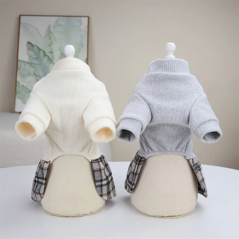 Vestido Clásico de Cuadros para Perro
