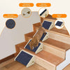Solid Wood Pet Stairs with Non-Slip Steps for Small Dogs & Cats