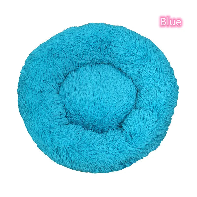 Lit Donut en Peluche Confortable pour Chat