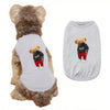 Printed Sleeveless Pet Vest for Cats and Dogs