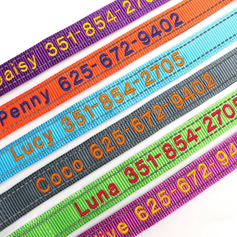Personalisierte bestickte Nylon-Hundehalsband