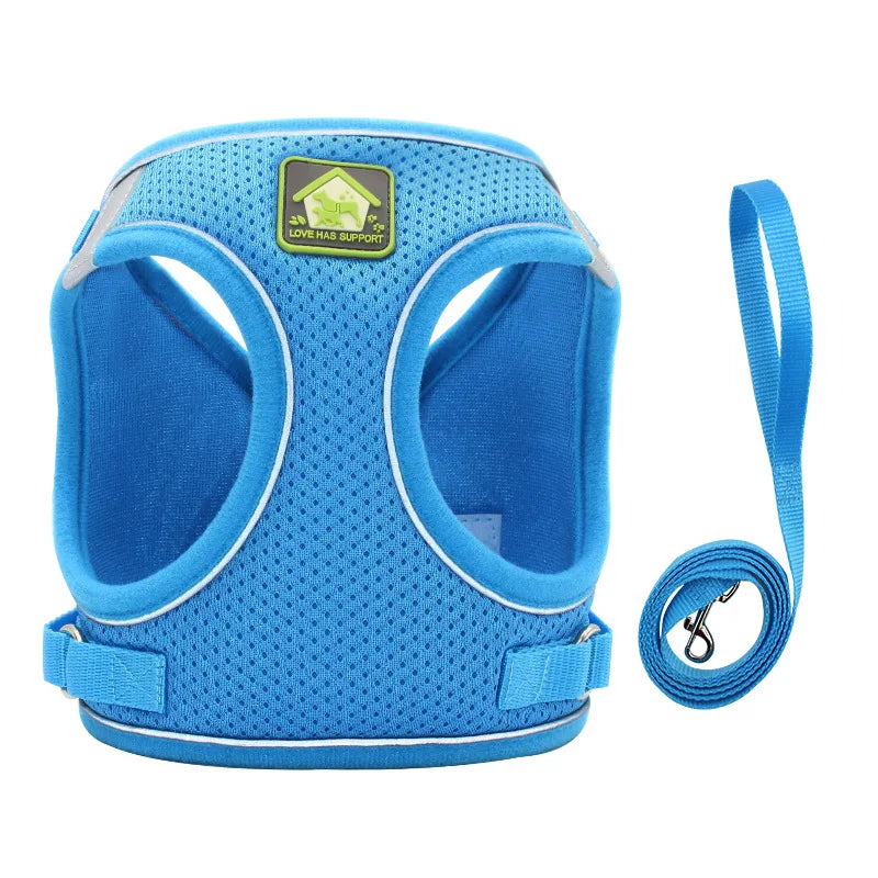 Adjustable Mesh Dog Harness Vest for Small and Medium Pets