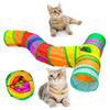 Foldable Cat Play Tunnel with S-Shaped Design