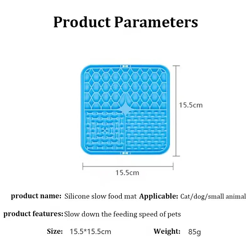 Food-Grade Silicone Pet Lick Mat with Suction Cups