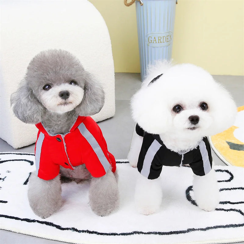Mono de Algodón Acogedor para Perro con Capucha Impermeable