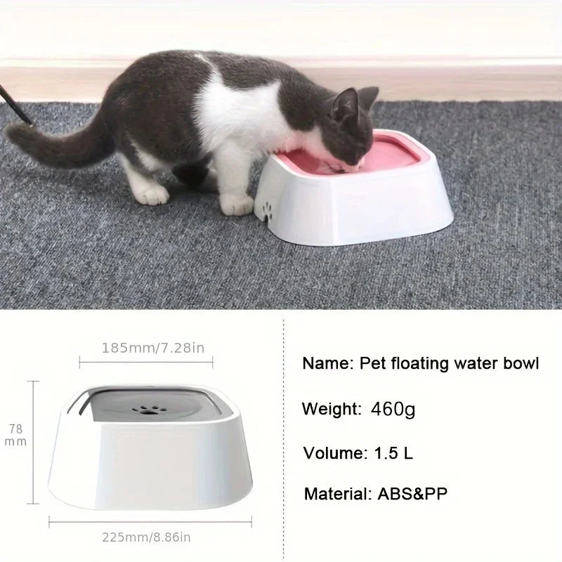 Spill-Resistant Slow Water Feeder Bowl for Dogs