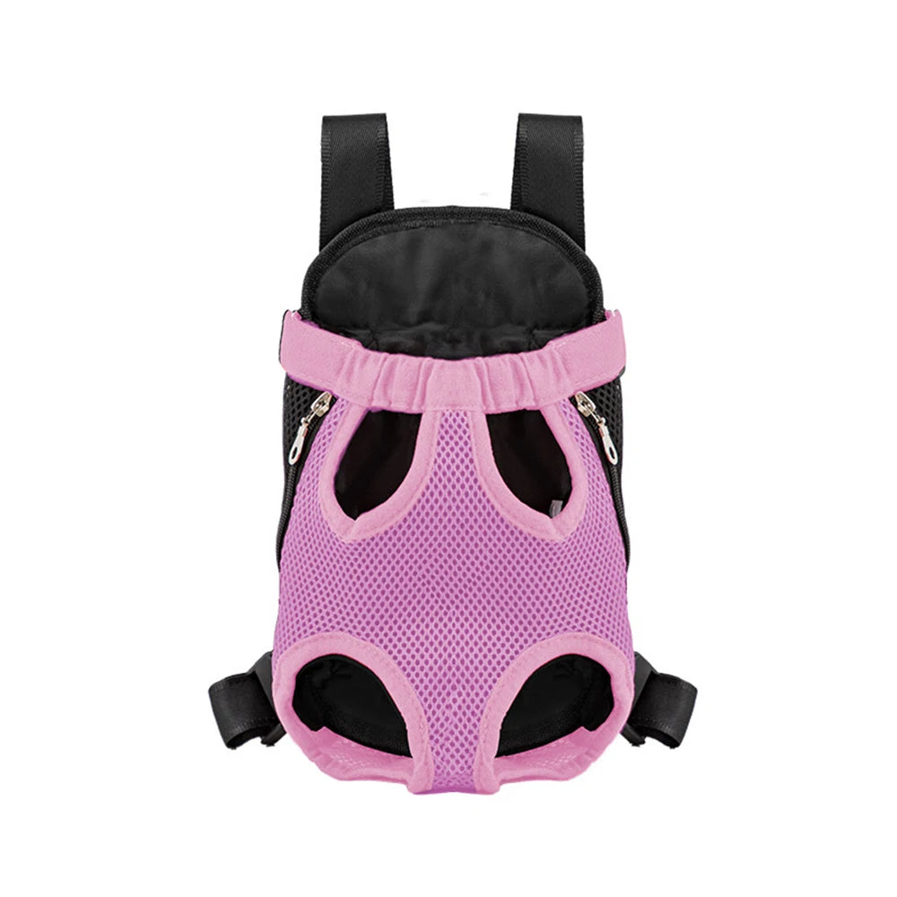 Pink and black outdoor camouflage dog carrier backpack for pets
