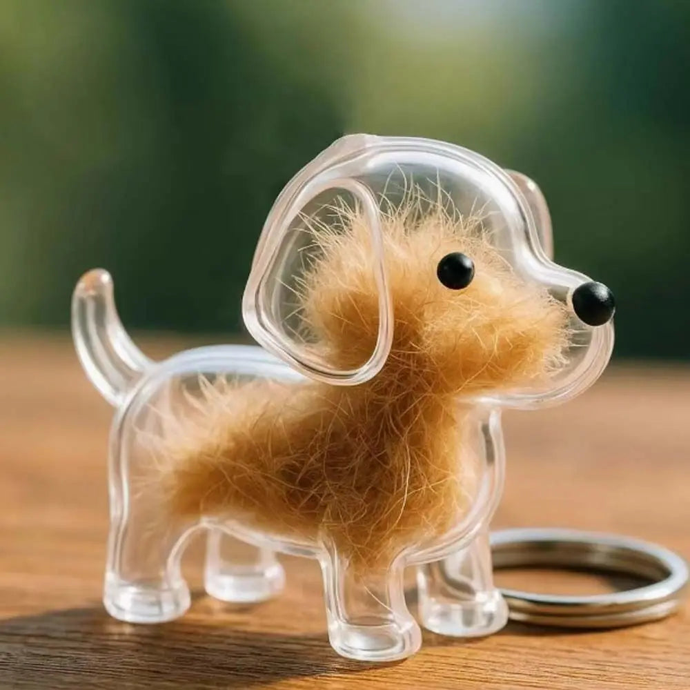 Cartoon Dog Transparent Acrylic Keychain