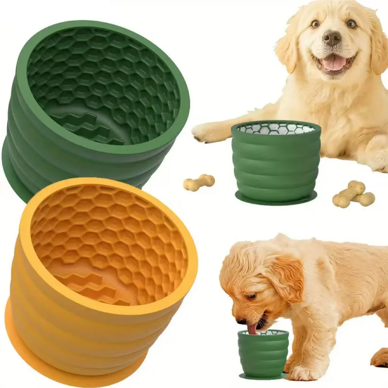 Bol anti-avalage en silicone pour chien