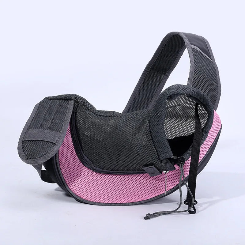 Portable Dog Carrier with Breathable Mesh and Adjustable Strap