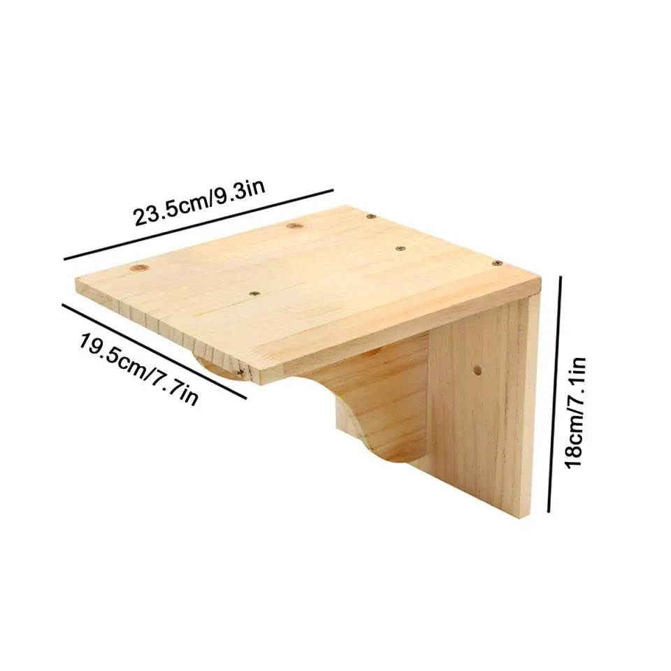 Wall-Mounted Cat Climbing Shelf Set with Hammock and Scratching Posts