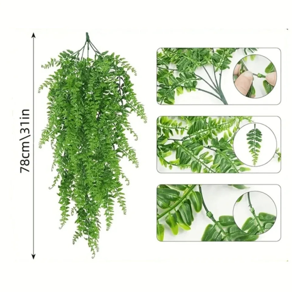 Artificial Persian Fern Hanging Vines (4-Pack)
