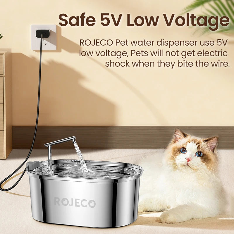 Stainless Steel Automatic Pet Water Fountain