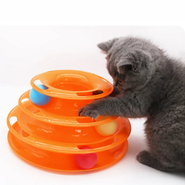Multi-Level Cat Puzzle Track Toy