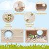 Natural Wood Bird Nesting Box with Viewing Window