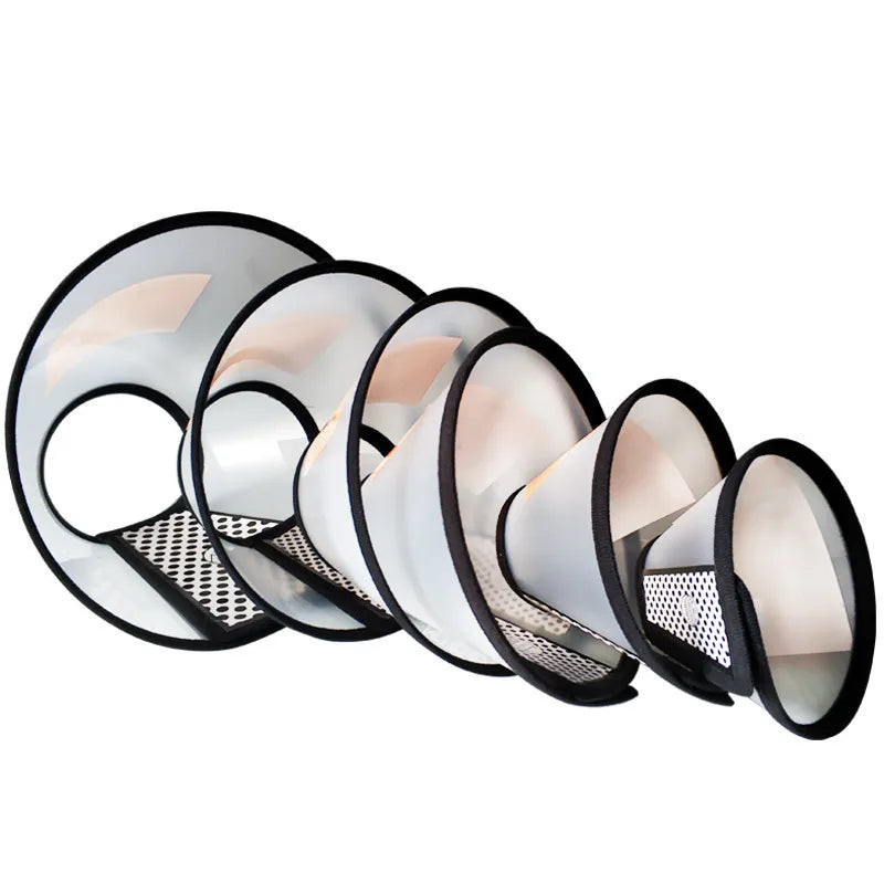 Clear PVC Recovery Cone Collar for Dogs and Cats