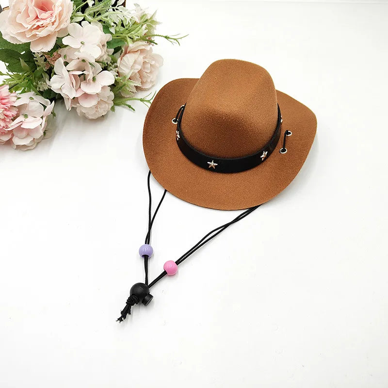 Adjustable Western Cowboy Hat for Pets
