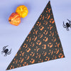 Halloween Dog Bandana with Pumpkin and Spider Web Design