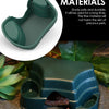 Reptile Hide Cave Decor with 2 Food Bowls