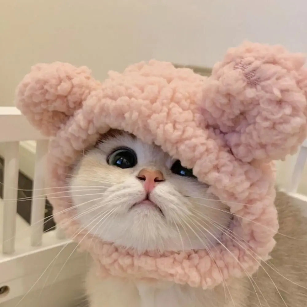 Adorable Knit Bear Hat for Cats and Dogs