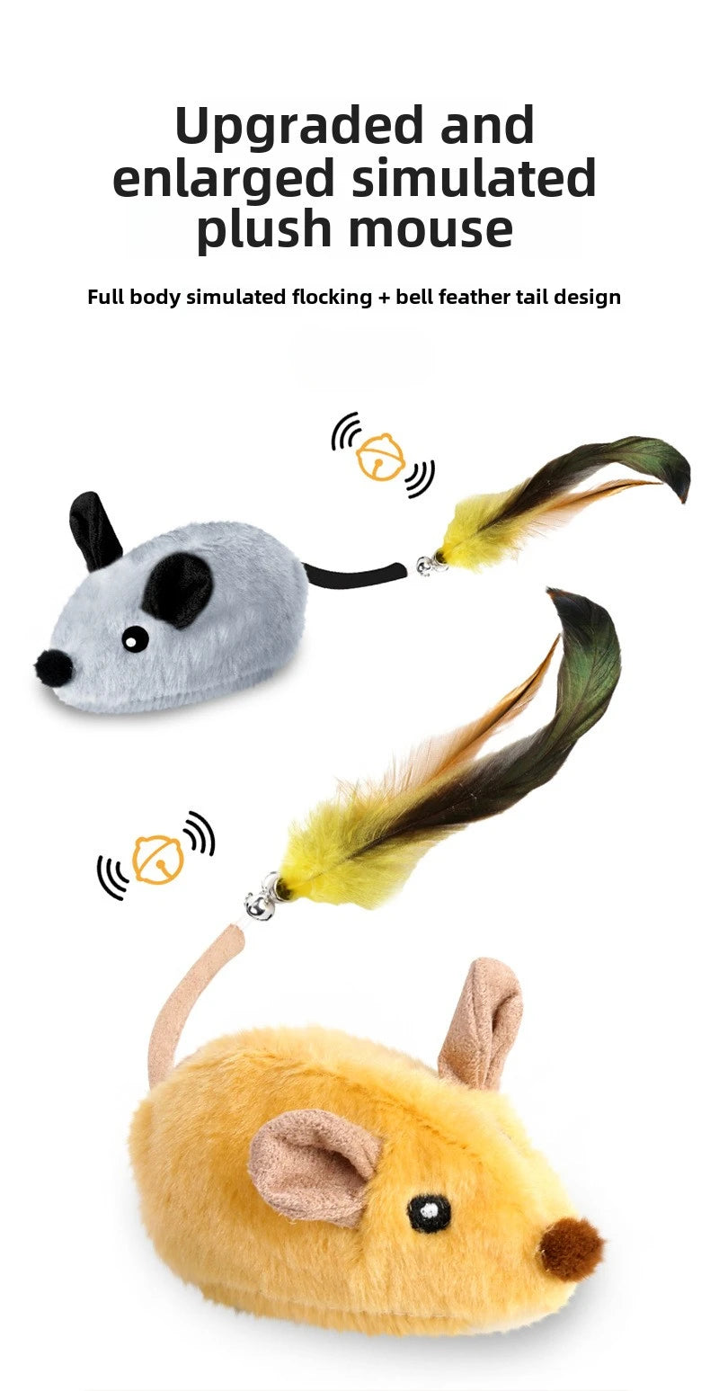 Interactive Motion-Activated Cat Toy Mouse with Squeaky Sounds