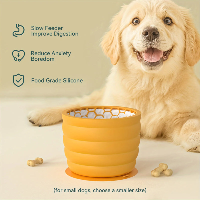 Bol anti-avalage en silicone pour chien