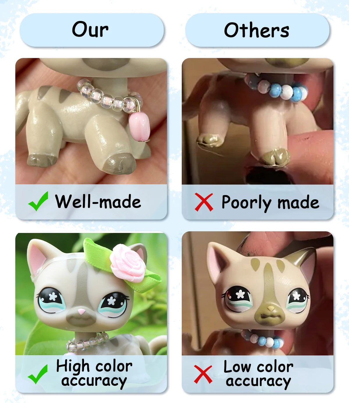 Comparaison de colliers pour animaux faits main : produits bien réalisés avec haute précision des couleurs contre des article