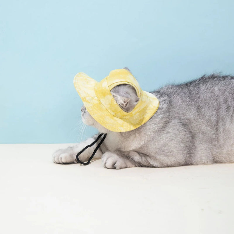 Gorro de Sol Ajustable para Mascotas con Aberturas para las Orejas